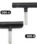 6 Inch Lathe Tool Rest With 5/8 Inch Post, Stainless Steel, Side A and Side B View