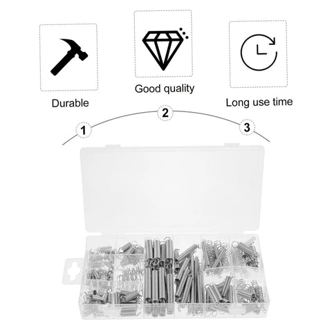 Super Cool 200 Piece Spring Kit Mix With Heavy Duty Extension And Compression Springs For Tough DIY Repairs Automotive Fix Ups, Construction Jobs, Fastening Tasks And Crafting Projects In A Handy Storage Box: open organizer box