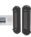 Solar Wireless Driveway Alarm System With Half Mile Transmission And 300 Foot Sensor Range No Wiring No Battery Replacements Needed Easy Install Plug And Play Weatherproof Outdoor Security Perimeter Alert Kit with sensors and control panel