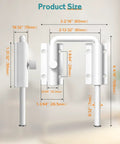 Lock Down Your Doorway With Heavy Duty White U Shaped Sliding Door Lock Featuring Tough Anti Pry Rotating Latch For 90 Or 180 Degree Barn Doors Quick High Mount Setup dimensions and specifications.