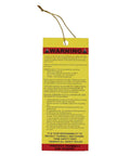 Warning label for K3000 Carbon Arc Gouging Torch System 600 Amp, safety instructions with attached string, yellow and red design.