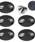 Slide Right In Nose Pads 5 Pairs Ultra Smooth Silicone Glasses Replacement Anti Slip Oval Eyewear Cushions visible in clear oval design.