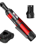 Cordless 2 Inch Alloy Steel Wrench Kit With LED Light And Lock Off Switch, battery, and charger