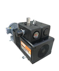 Heavy Duty Krf40 Industrial Vacuum Pump For Automation, side view showing sturdy build and pressure gauge.