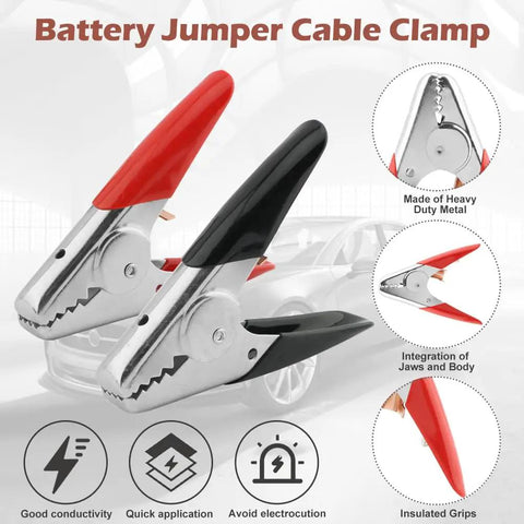 Heavy Duty 1100A Jump Starter Cable Clamps 4 Pack Insulated Battery Alligator Clips Parrot Clips For Cars And Trucks close-up
