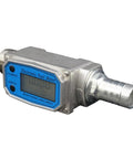 Digital Turbine Flow Meter Inline Liquid Sensor 4 20mA for Water and Diesel Use, 1 Inch to 1.2 Inch Tube, side view
