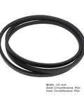 Three Pack Beefed Up Heavy Duty Lawn Mower Belts Half Inch By Ninety Five Inch Rubber Transmission Belts For Ride On Mowers