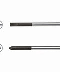 Straight Up Precision Electronics Screwdriver Set That Delivers Six Premium S2 Steel Tool Bits With Reliable Swivel Magnetic Heads For Fast Phillips Slotted Fixes And Everyday Handyman Jobs, featuring slotted and Phillips tips.