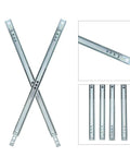 Heavy Duty Side Mount Drawer Slides 12 2 Inch With 17mm Groove Two Way Ball Bearing Runners Low Friction Metal Glides For Cabinets Bedroom And DIY Installation Smooth Glide Four Pack Straight Up Solid Quality For Home Improvement Tasks No Hassle Setup. metal drawer slides, four-pack, side view
