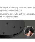 MVP Spherical LED Pendant Lamp For Staircase Living Room Showcases Nordic Vibe Energy Efficient Globe Hanging Light Fixture adjustable suspension wire close-up.