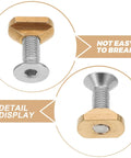 Brass Hydrofoil Mounting T Nuts With Screws M6 for secure and durable fastening, close-up of brass and stainless steel detail.