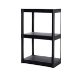 Tough As Nails 3 Tier Plastic Storage Shelves multipurpose freestanding organizer heavy duty rack in black