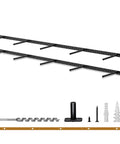 Heavy Duty Floating Shelf Brackets Set Black Metal Mantel Brackets For Hidden Shelving Mounting Decorative Floating Shelf Hardware