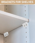 Beefy Plastic Right Angle Brackets 4 Hole Corner Supports for drawers cabinets and shelves, white heavy duty corner braces