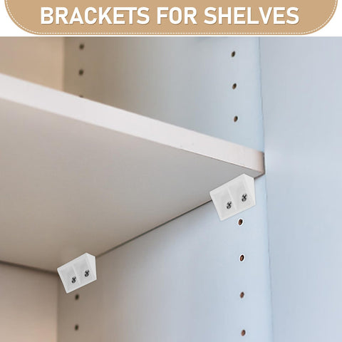 Beefy Plastic Right Angle Brackets 4 Hole Corner Supports for drawers cabinets and shelves, white heavy duty corner braces