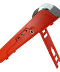 Side view of Digital Hardness Tester With Built In Printer And Full Color Display, showing ports on red casing, portable design.