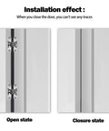 4 Pack Stainless Steel Hidden Hinge Set 180 Degree Swing For Doors And Cabinets With 16 Screws No Visible Hardware installation effect