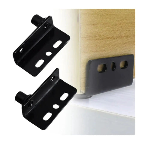 2 Pack Pivot Hinges Black Heavy Duty Concealed Shaft for Wood Doors Cabinets Wardrobes Drawers Furniture Hardware