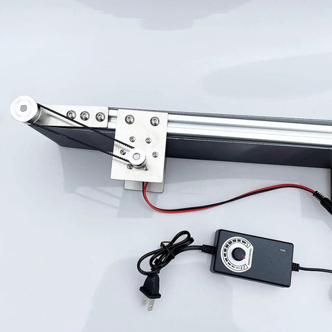 Automatic Conveyor Belt With 10x50cm PVC Wear Resistant Belt And Adapter Adjustable Speed And Super Powerful Motor For Food Processing Applications Delivers Smooth Transmission And Significantly Boosts Work Efficiency