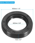Nitrile rubber shaft seal 22mm x 35mm x 7mm for bearings and engines