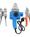 Rocksolid 300C P U Round Belt Welder Kit For V Belts And Polyurethane Pipes With Scissors And Fixture To Hot Melt Plastic Strips Fast And Easy, blue handle