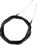 Heavy Duty Throttle Cable Replacement With Sleek Black Casing And Knockout Shaped Tips For Slick Accelerator Response And Rock Solid Control On Any Rig Using Part 786201 For Double End Wire Repairs, showing black cable with silver tips.