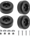 4 Pack Heavy Duty Rubber Foot Pads 2.5 Inch Round Bumpers Vibration Dampeners, Beefed Up Stability, 1 Inch High, Universal Anti Vibration Feet For Generators, Compressors, Pressure Washers, Pumps, Trailers, Includes Screw Kits