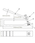 Technical diagram of Nut Insertion And Removal Tool For Server Rack Cage Nuts Easy Cage Nut Installation Tool For Computer Servers