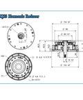 ZXJ25 harmonic reducer technical drawing showcasing dimensions for Straight Up Precision Harmonic Drive Gearbox With Input Shaft For Stepper Servo Motors And Industrial Robots.