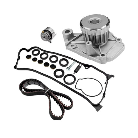 Timing Belt Water Pump Kit With Valve Cover Gasket Compatible With Honda Civic 1.7L D17A1 Years 2001 2005 Complete Engine Repair Set Ensures Coolant Flow And Smooth Motor Running For Daily Driver Or Car Hot Super Deal Fast Ship Today Value