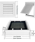 Hassle Free Removable Hvac Return Air Grille Vent Cover louvered design with dimensions and washable filter shown for easy installation.