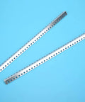 L Shaped Extrusion Beam For Robot Frame With 34 Holes 12x12mm CNC Machined 6061 Aluminum Alloy Lightweight Structural Component For DIY CNC Machines And 3D Printers, angled view
