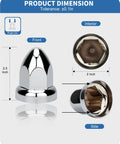 60 Piece Chrome Lug Nut Covers For Semi Trucks 33mm Fit Two And A Half Inch Tall Push On ABS Plastic Anti Rust Easy Install