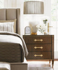 2 Pack 5 Inch Self Stick Cabinet Handles With Adhesive Gold Metal Drawer Pulls on wooden drawer in bedroom setting