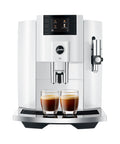 Front view of Automatic Espresso Machine With 17 Coffee Specialties, Barista Grade Milk Frothing, Premium Piano White Finish