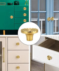 Must Have Golden Round Cabin Knobs 12 Pack Polished Gold Hardware Handles For Kitchen Cabinets Dressers Vanities And Drawers Classic Round Gold Pulls For Modern Home Upgrades on cabinets