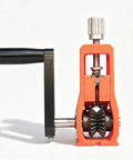 Heavy Duty Manual And Electric Wire Stripping Machine With Replaceable Blade showing an orange and black hand-crank mechanism.