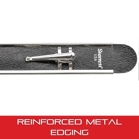 Vinyl Tool Case For Half Inch Wide Rule With Built In Clip, Leather Like Cover And Metal Bound Edges, Rugged Protection