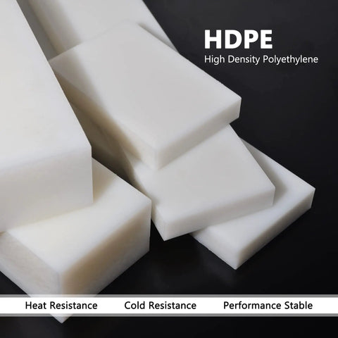 Heavy Duty HDPE Tapping Block For Machining And DIY Projects, 2 In Thick By 12 In Long By 3 In Wide, White Polyethylene Blocks