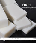 Heavy Duty HDPE Tapping Block White Polyethylene Rectangular Solid Block Three Quarters Inch Thick Four And A Half Inch Long Three Inch Wide