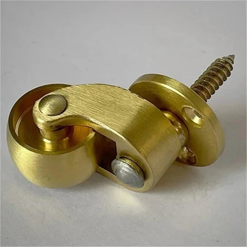 Brass Gold Swivel Wheel Caster with Screw, part of 4PCS/Lot Casters Wheels for Furniture, suitable for chairs and cabinets.