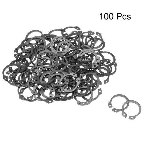 20mm External C-Clip Retaining Ring Set Of 100 For Shafts, 65Mn Steel, Heavy Duty Snap Rings