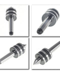 MT3 live tailstock center, 3MT metal precision tool with knurled rings
