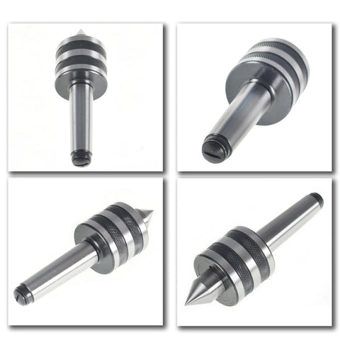 MT3 live tailstock center, 3MT metal precision tool with knurled rings