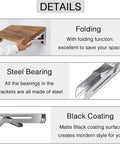 Heavy Duty Stainless Steel Folding Shelf Brackets Rock Solid Collapsible Wall Mounts detail showing folding function and steel bearing.