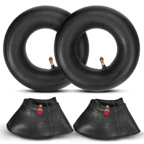 4 Pack 4.10/3.50-4 Inner Tubes With TR87 Bent Valve Stem 10 Inch Heavy Duty Replacement for Lawn Mowers and Utility Equipment