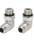 Built Like A Tank Heavy Duty Hydraulic Fitting 90 Degree Elbow Adapter 3/8 Inch 37 Flare Male To Sae Orb Male Connector Steel Build For Tough Jobs On Farm Tractors And Construction Equipment Where You Need A Solid No Leak Connection Every Single Time. 3/8 in steel