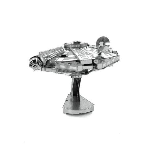 Star Wars Millennium Falcon 3D Metal Model Kit No Glue Needed Easy Clip Together Hobby Craft with precision details.