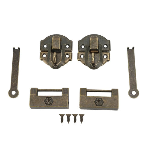 Rustproof Zinc Alloy Latch Lock With Vintage Mini Padlock And Keys For Retro Wooden Boxes Jewelry Cases And Cabinets