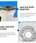 Heavy Duty Leveling Caster Wheels Featuring Silent Polyurethane Rollers And Fully Adjustable Square Mount Plates For Solid Job Ready Workshop Gear And Machine Stands 4 Pack close-up of non-slip square mount with swivel plate